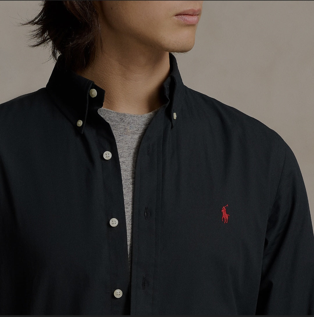 RL Poplin black Shirt