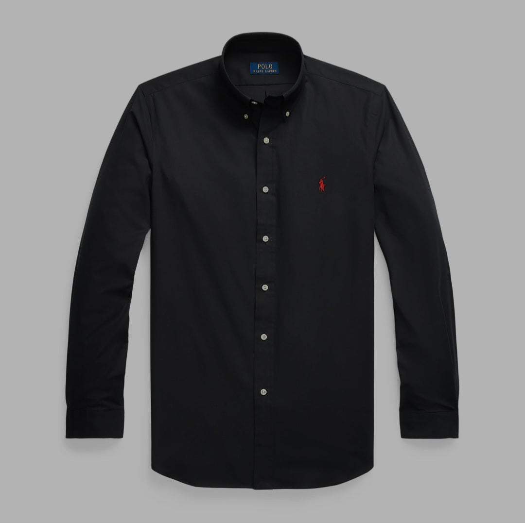 RL Poplin black Shirt