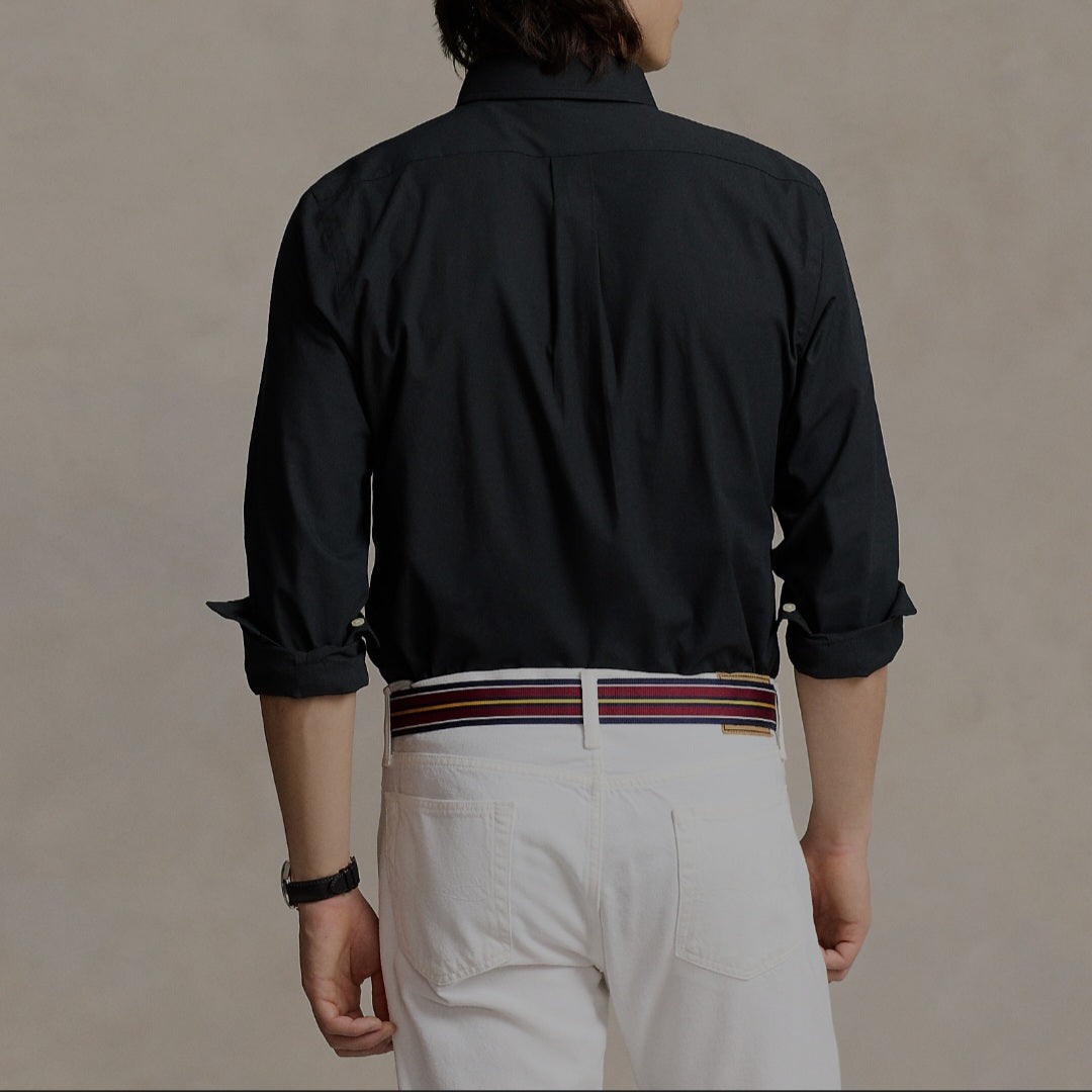 RL Poplin black Shirt