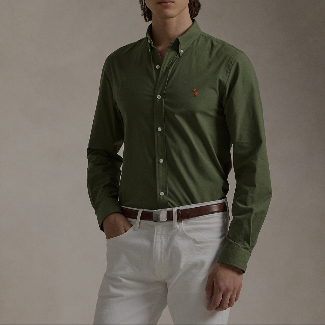 RL Green poplin Shirt