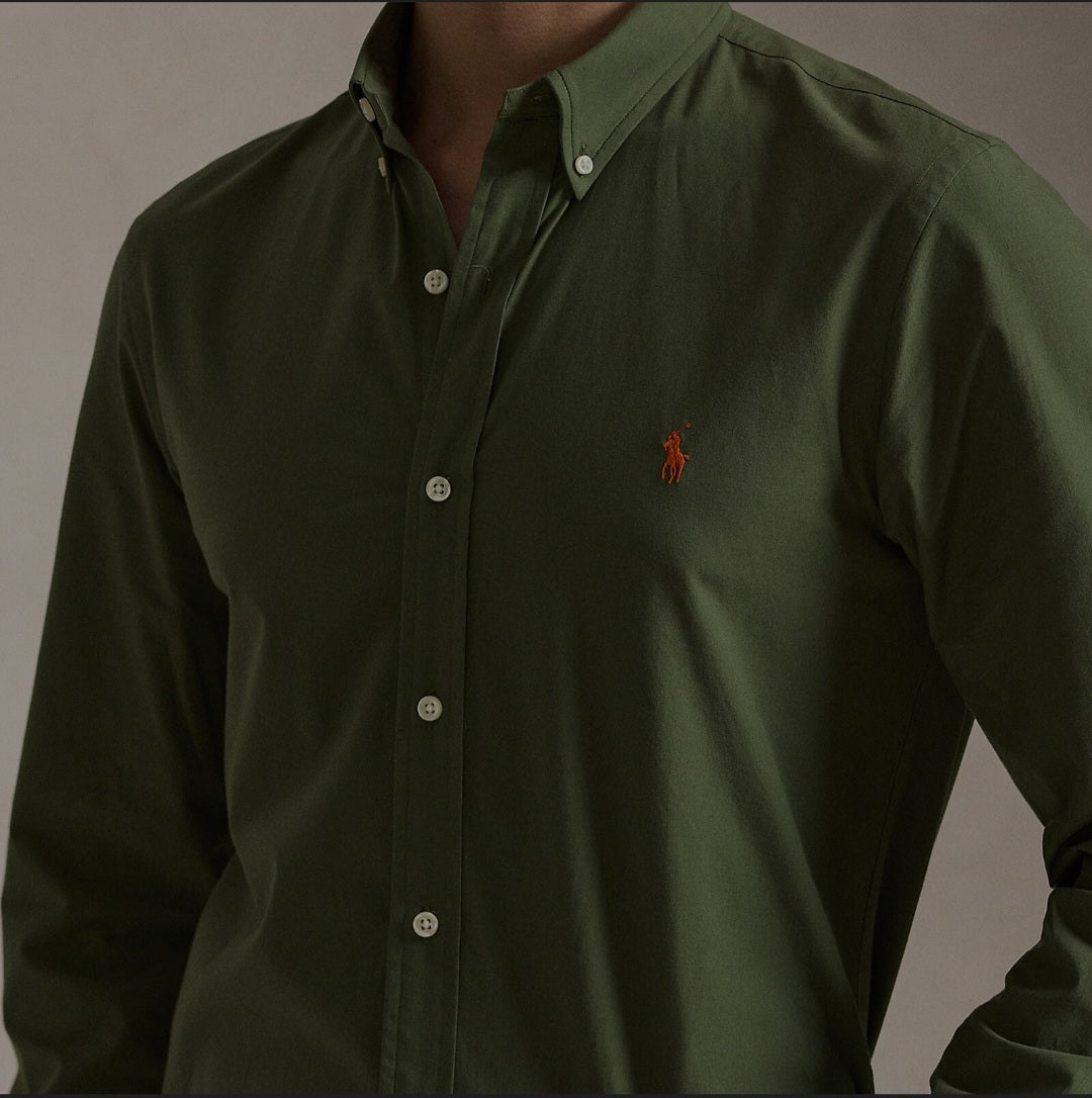 RL Green poplin Shirt
