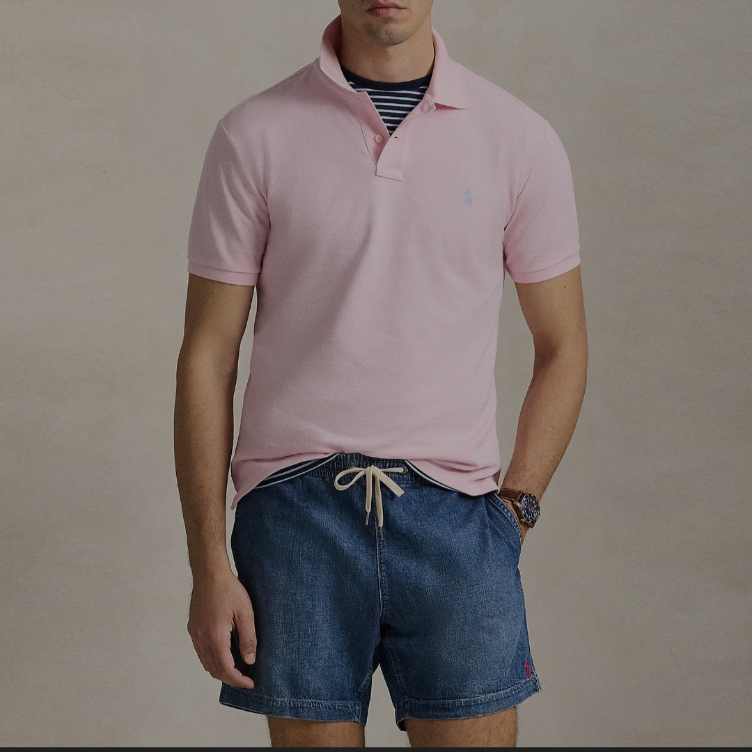 RL Pink Mesh Polo Shirt