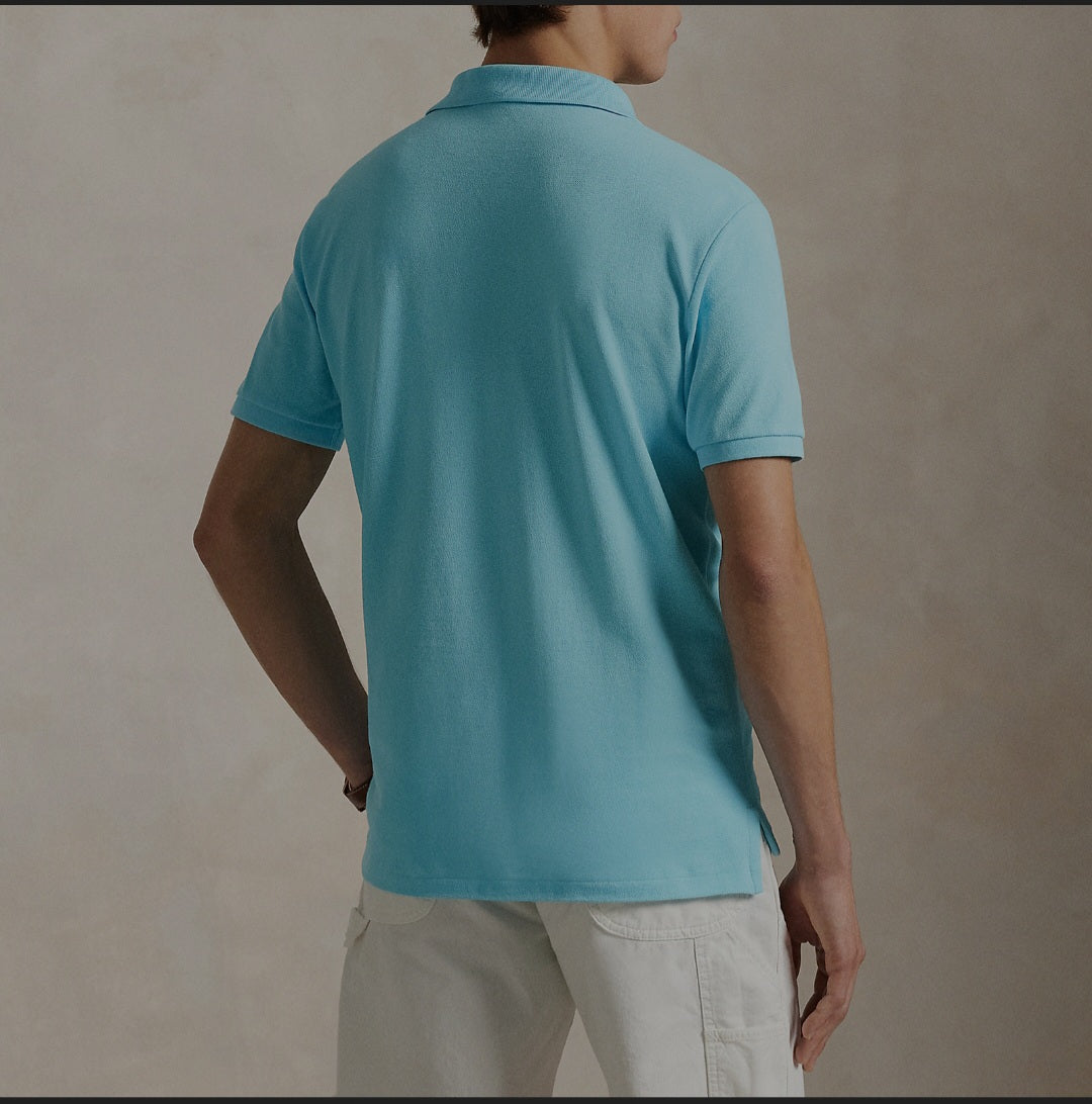 RL Blue Mesh Polo TShirt