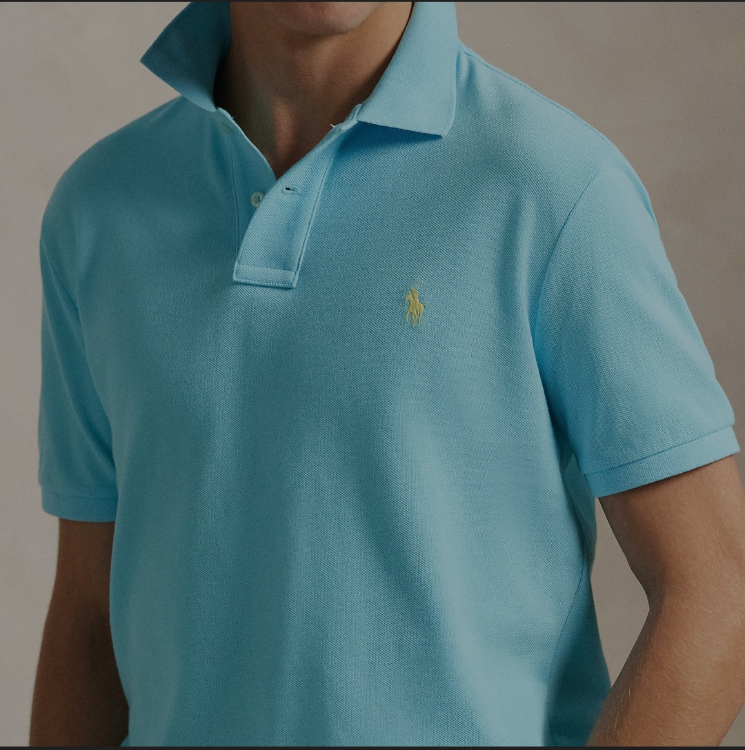 RL Blue Mesh Polo TShirt