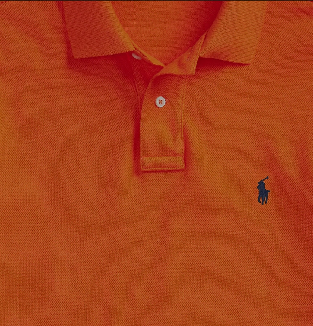 RL Orange Mesh Polo  TShirt