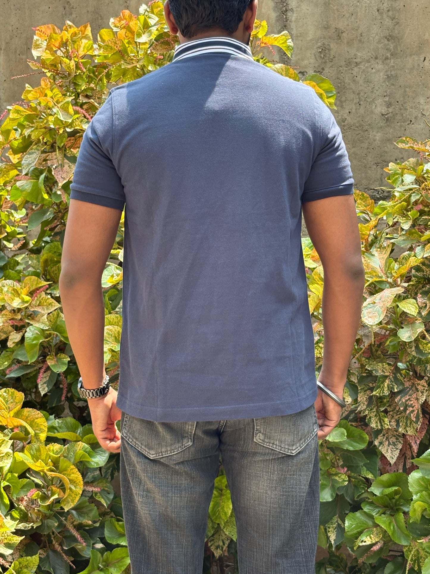 Heritage Navy Polo – White & Red Trim