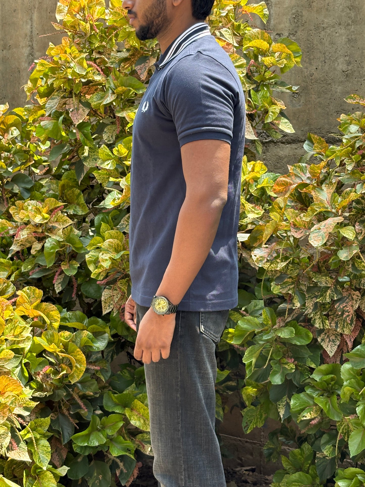 Heritage Navy Polo – White & Red Trim